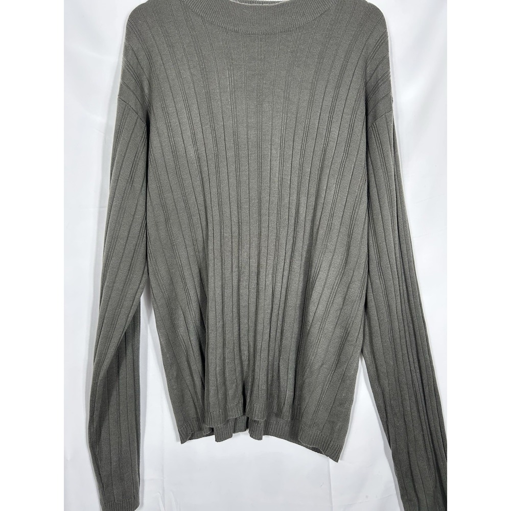 Vintage Linea Uomo Mock Neck‎ Sweater Mens 3X Gray Staple Work Elevated Basic
